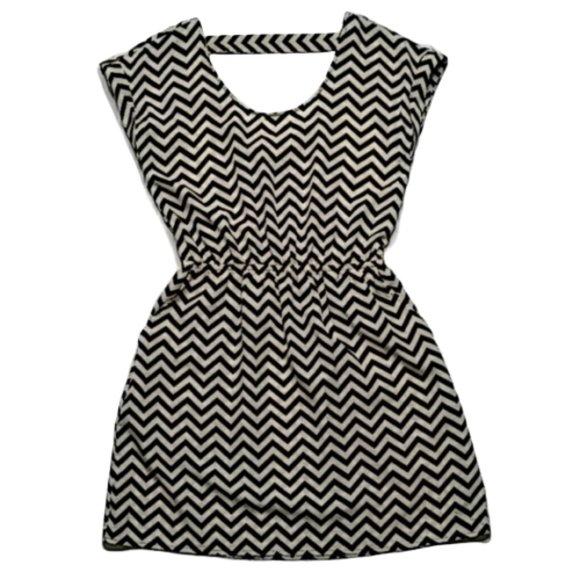 NWT Candie's Chevron Open Back Skater Dress - Picture 1 of 7